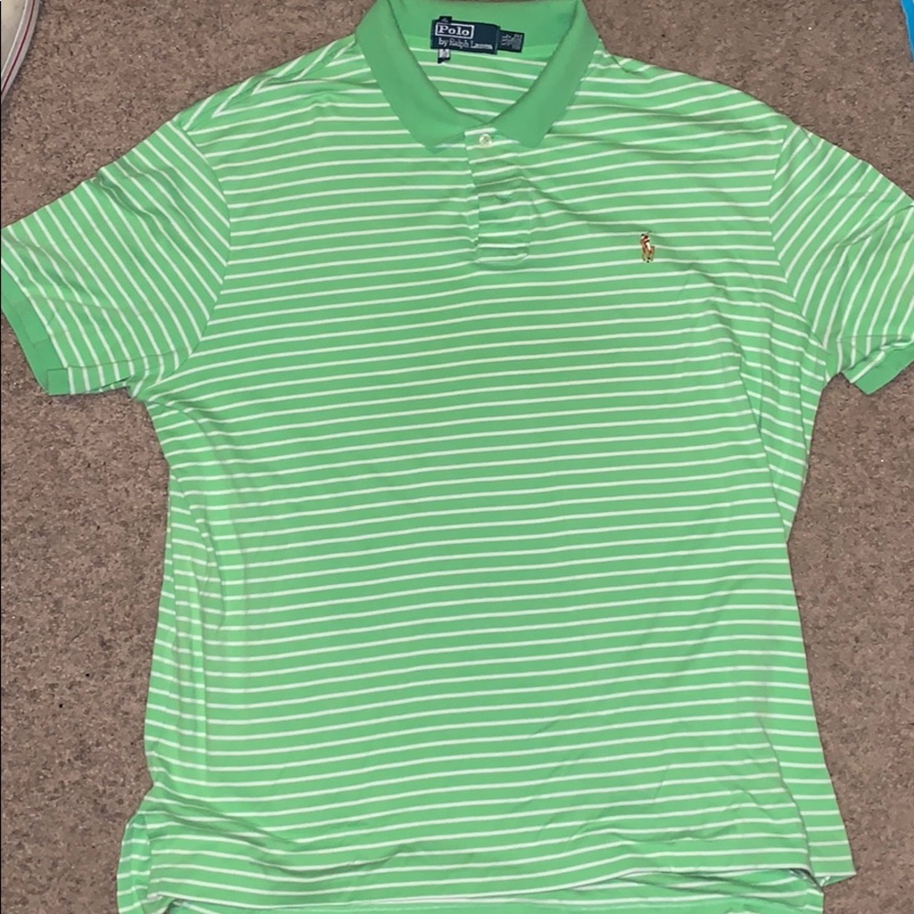 Green and White Polo by Ralph Lauren shirt